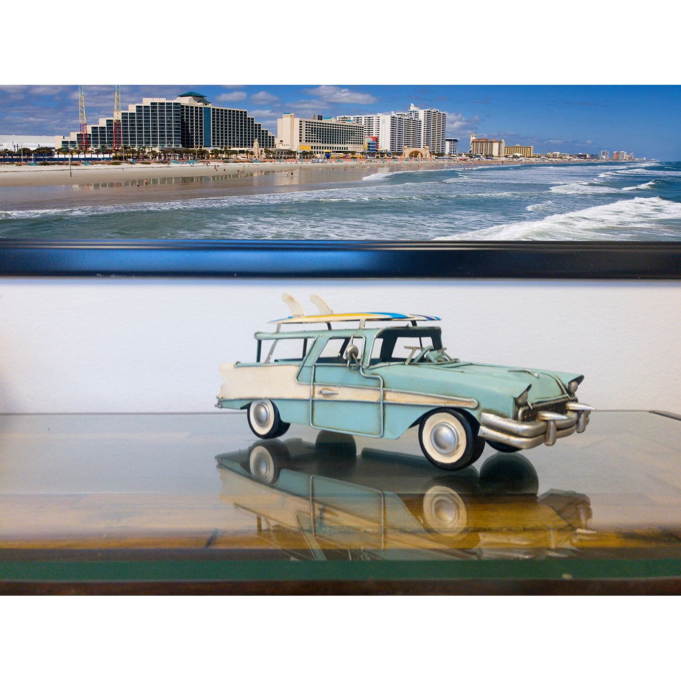 1957 Ford Country Squire Station Wagon Blue - Old Modern - ModelCars.com