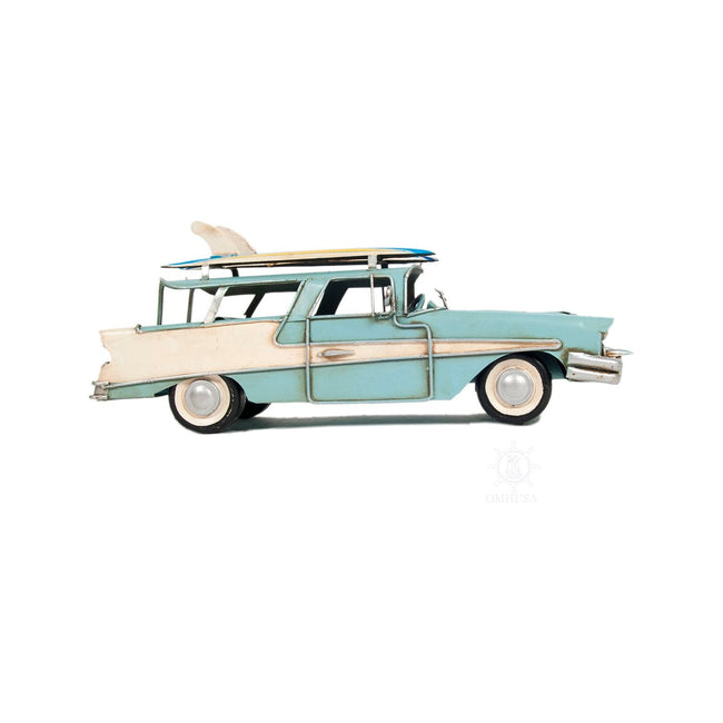 1957 Ford Country Squire Station Wagon Blue - Old Modern - ModelCars.com