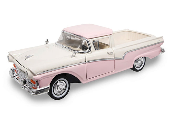 1957 Ford Ranchero Pickup Truck Pink 1/18 Diecast Model by Road Signature-Road Signature-ModelCars.com