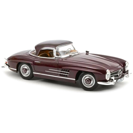 1957 Mercedes - Benz 300 SL Roadster Dark Red 1/18 Diecast Model Car by Norev - Norev - ModelCars.com