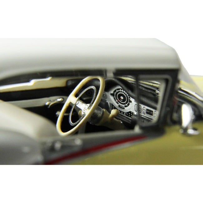 1957 Oldsmobile Starfire Coronado Yellow and Alcan White Limited Edition to 200 pieces Worldwide 1/43 Model Car by Goldvarg Collection-Goldvarg Collection-ModelCars.com