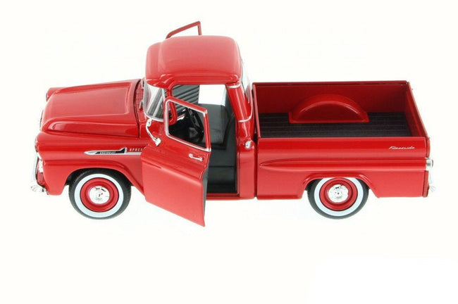 1958 Chevrolet Apache Fleetside Pickup Truck Red 1/24 Diecast Model Car by Motormax-Motormax-ModelCars.com
