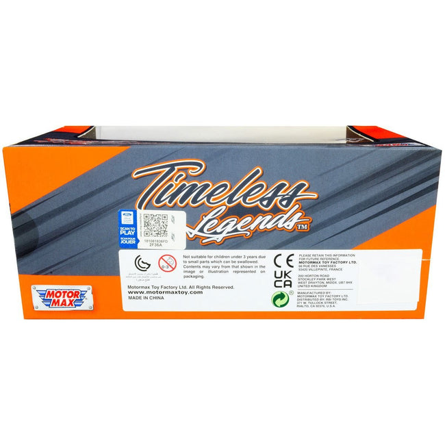 1958 Chevrolet Apache Fleetside Pickup Truck White with Red Top "Timeless Legends" Series 1/24 Diecast Model Car by Motormax - Motormax - ModelCars.com