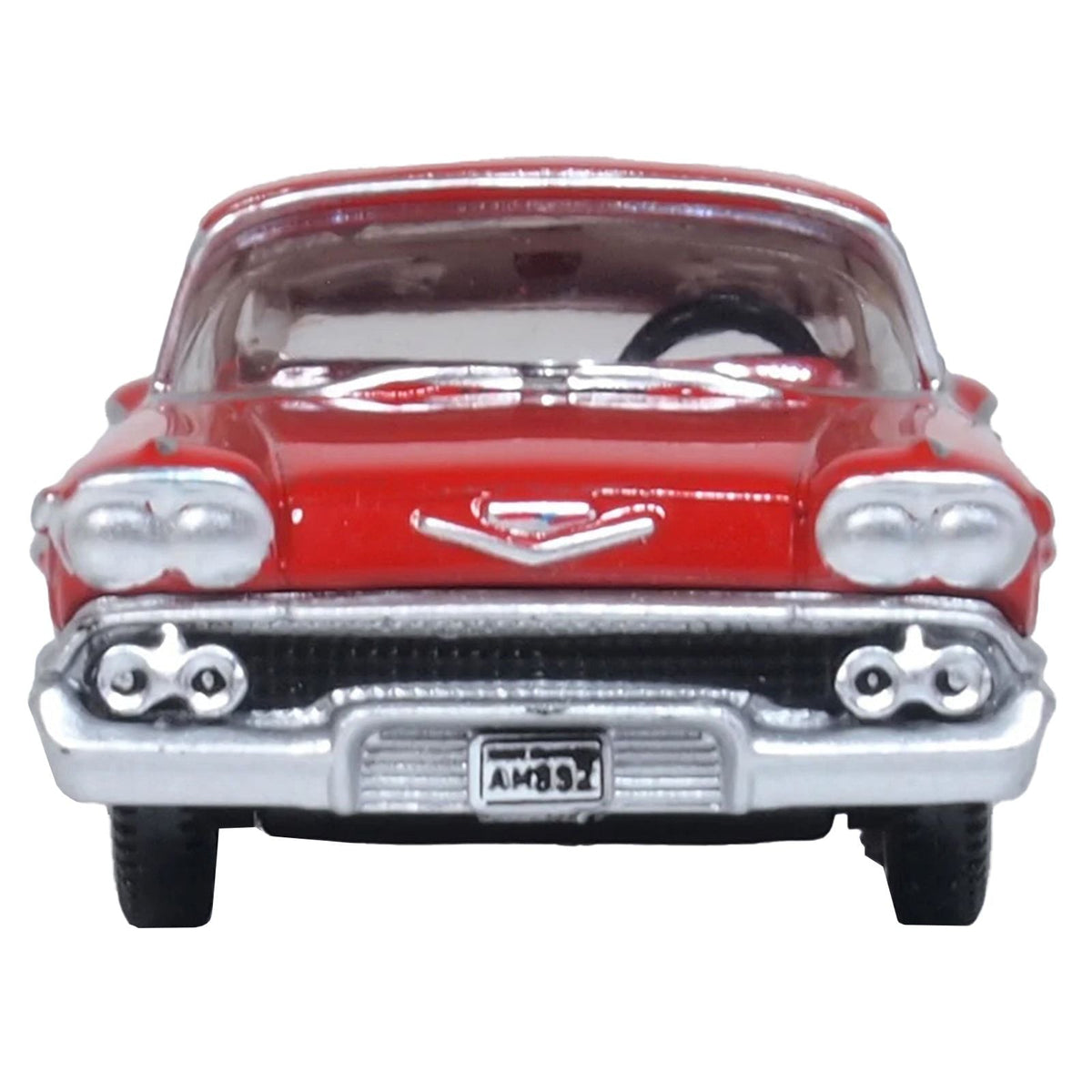 1958 Chevrolet Impala Sports Coupe Rio Red 1/87 (HO) Scale Diecast Model Car by Oxford Diecast-Oxford Diecast-ModelCars.com