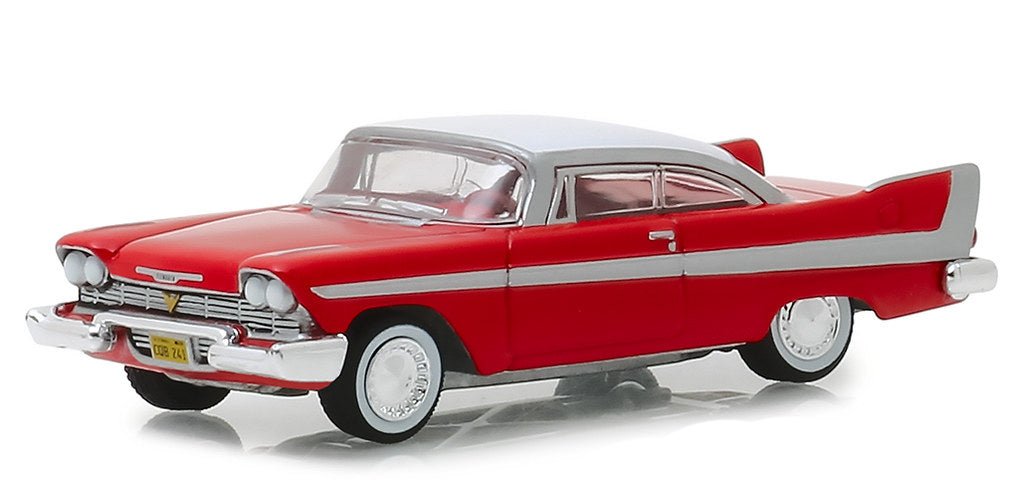 1958 Plymouth Fury Red with White Top "Christine" (1983) Movie "Hollywood Series" Release 23 1/64 Diecast Model Car by Greenlight-Greenlight-ModelCars.com