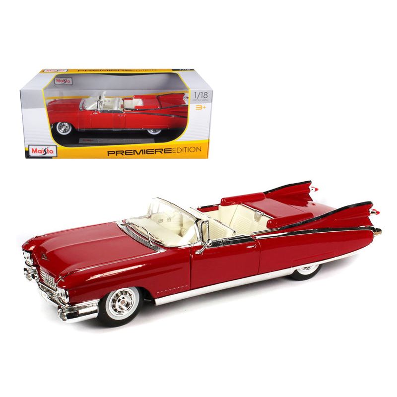 1959 Cadillac Eldorado Biarritz Red 1/18 Diecast Model Car by Maisto-Maisto-ModelCars.com