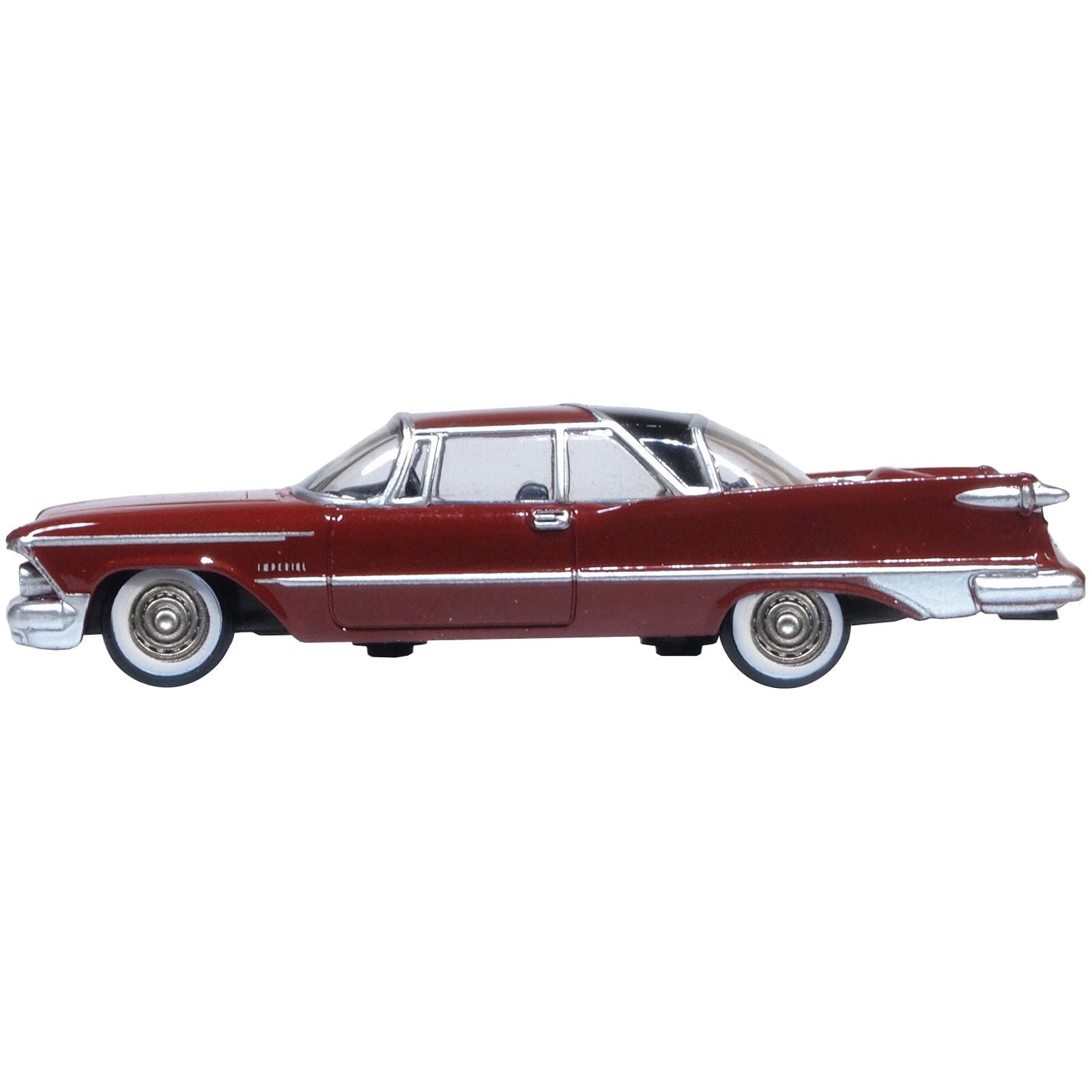 1959 Chrysler Imperial Crown 2 Door Hardtop Radiant Red with Black Top 1/87 (HO) Scale Diecast Model Car by Oxford Diecast - Oxford Diecast - ModelCars.com