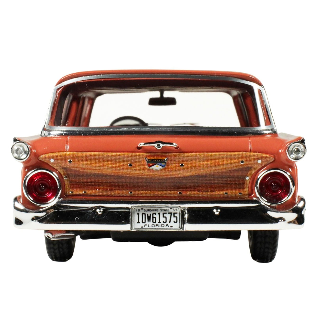 1959 Ford Country Squire Rose with Woodgrain Sides and Green Interior Limited Edition to 200 pieces Worldwide 1/43 Model Car by Goldvarg Collection-Goldvarg Collection-ModelCars.com