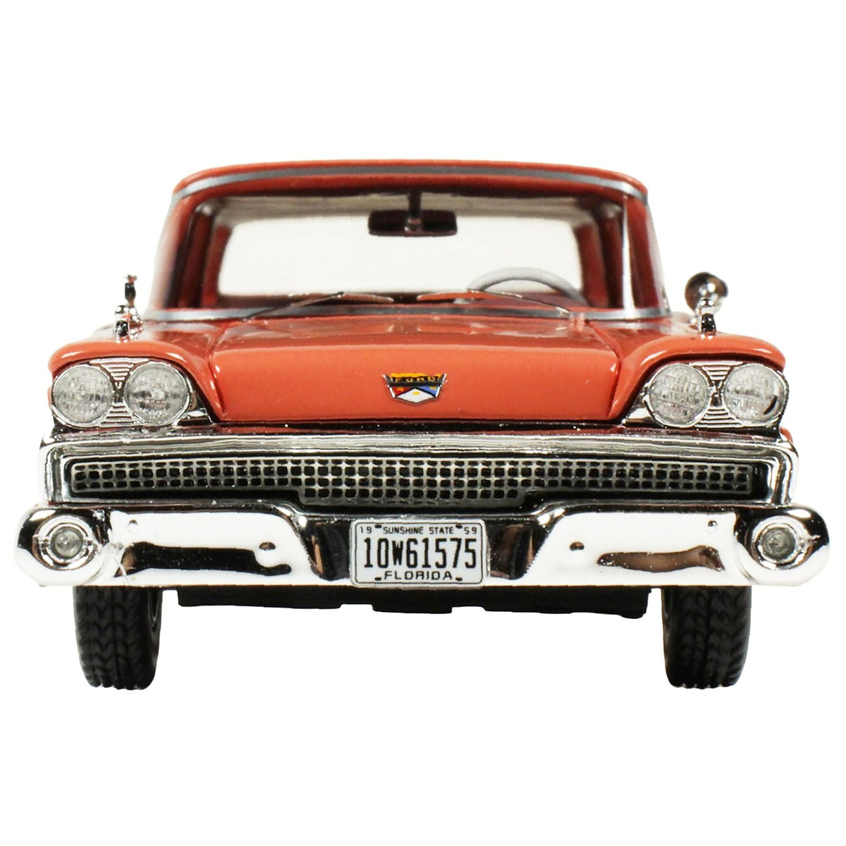 1959 Ford Country Squire Rose with Woodgrain Sides and Green Interior Limited Edition to 200 pieces Worldwide 1/43 Model Car by Goldvarg Collection-Goldvarg Collection-ModelCars.com