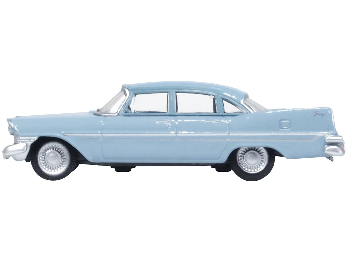 1959 Plymouth Savoy Sedan Powder Blue 1/87 (HO) Scale Diecast Model Car by Oxford Diecast-Oxford Diecast-ModelCars.com