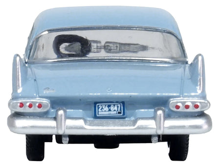1959 Plymouth Savoy Sedan Powder Blue 1/87 (HO) Scale Diecast Model Car by Oxford Diecast-Oxford Diecast-ModelCars.com