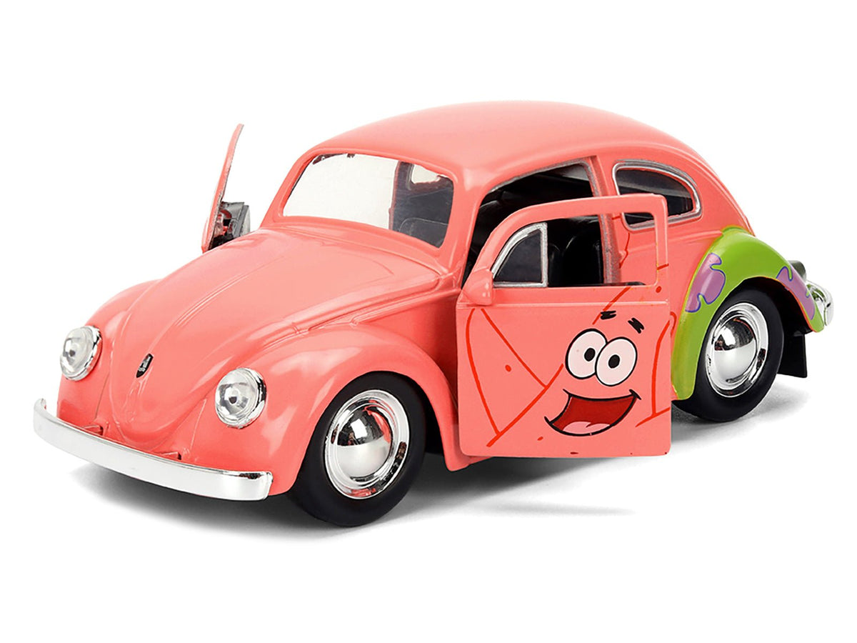 1959 Volkswagen Beetle "Patrick Star" Livery Pink "SpongeBob SquarePants" (1999-Current) TV Series "Hollywood Rides" Series 1/32 Diecast Model Car by Jada-Jada-ModelCars.com