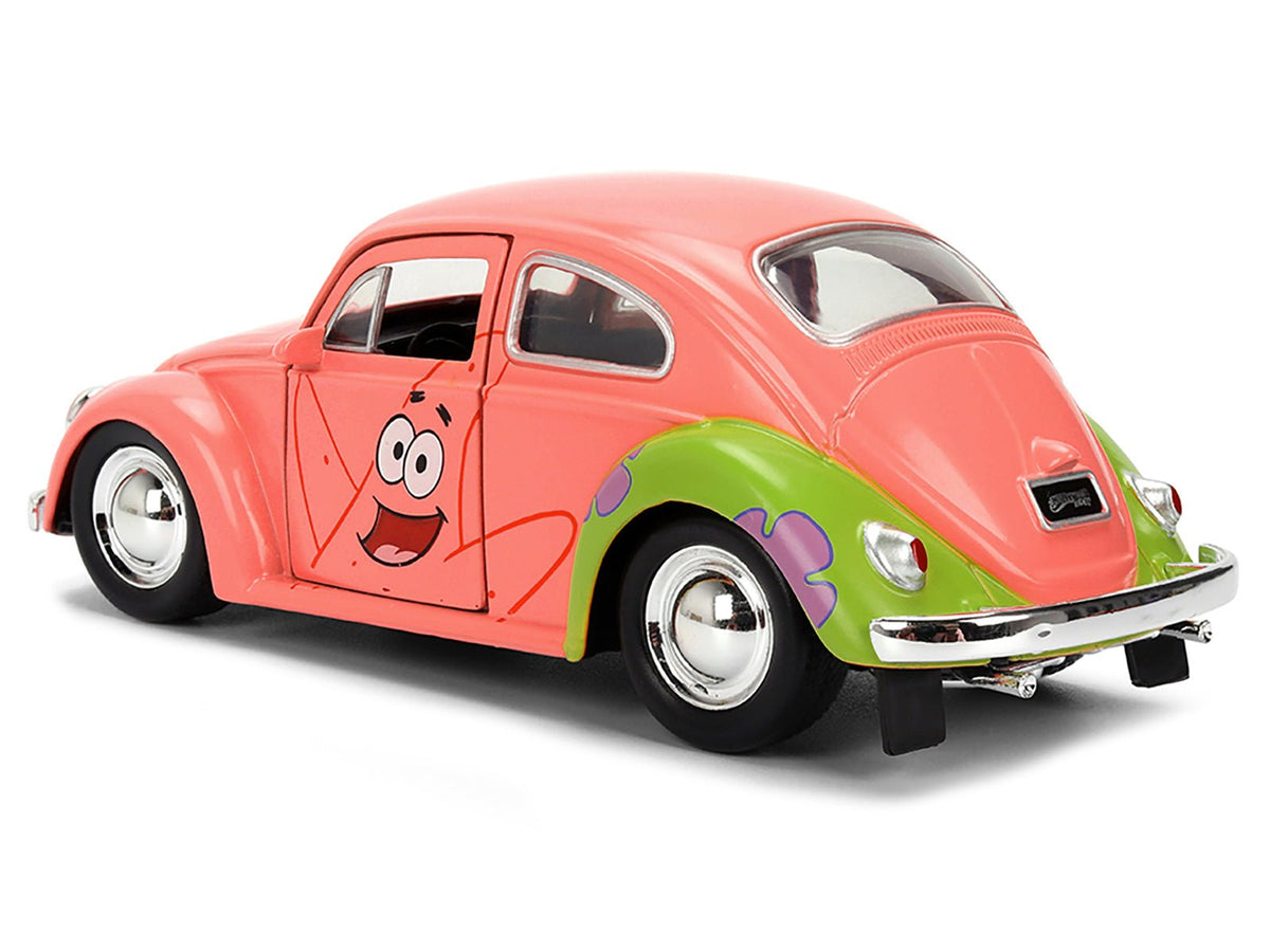 1959 Volkswagen Beetle "Patrick Star" Livery Pink "SpongeBob SquarePants" (1999-Current) TV Series "Hollywood Rides" Series 1/32 Diecast Model Car by Jada-Jada-ModelCars.com