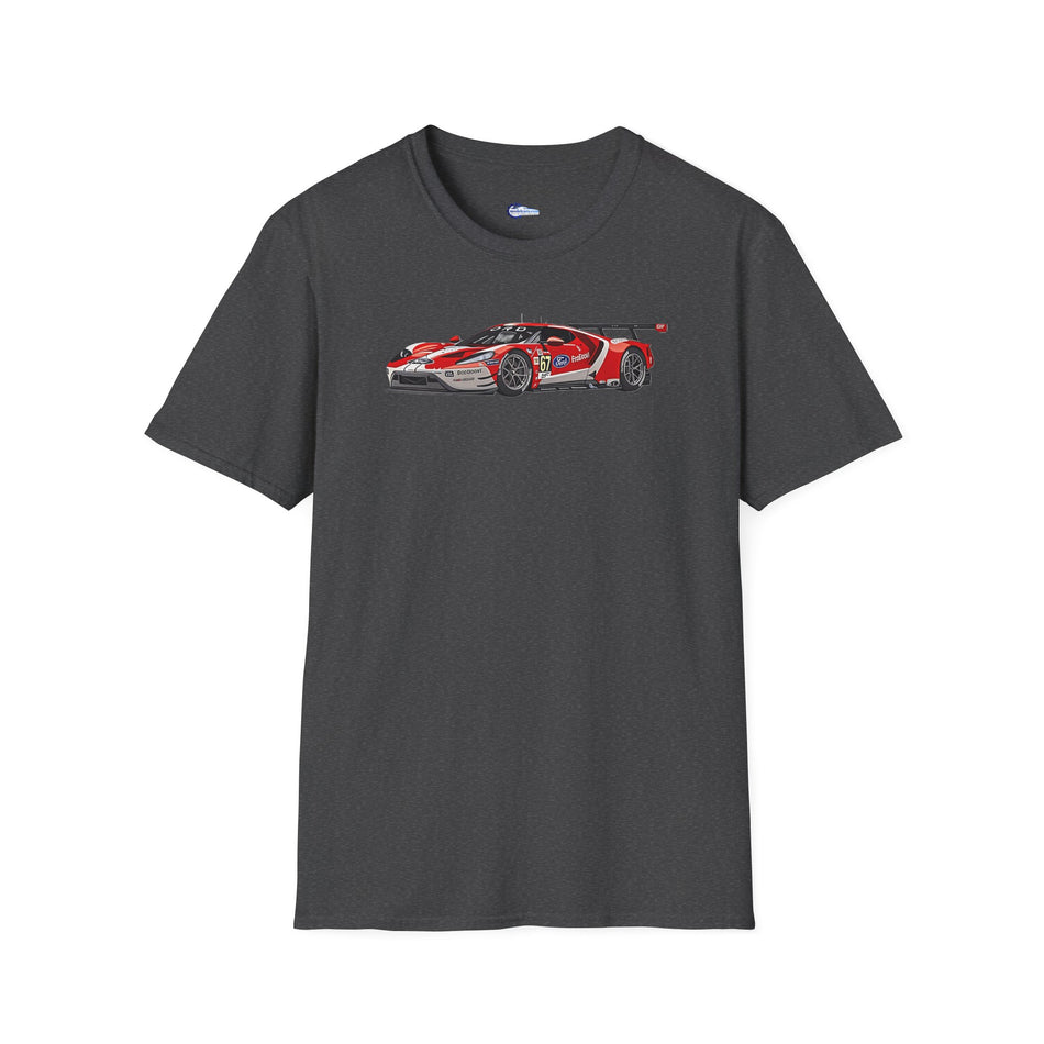 Modern Vector Art 24 Hours of Le Mans (2019) Ford GT #67 Harry Tincknell - Andy Priaulx - Jonathan Bomarito -  Unisex T-Shirt - Racing Enthusiast Apparel