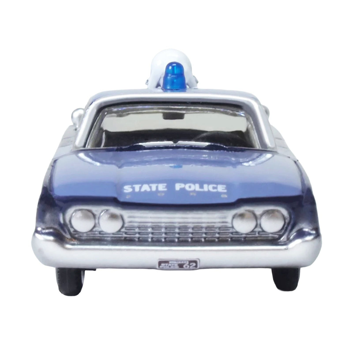 1960 Ford Fairlane Sedan "Massachusetts State Police Radar Car" Blue Two-Tone 1/87 (HO) Scale Diecast Model Car by Oxford Diecast-Oxford Diecast-ModelCars.com
