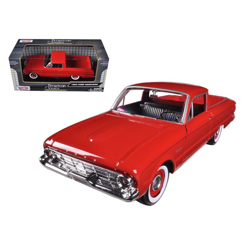 1960 Ford Falcon Ranchero Pickup Red 1/24 Diecast Model Car by Motormax - Motormax - ModelCars.com
