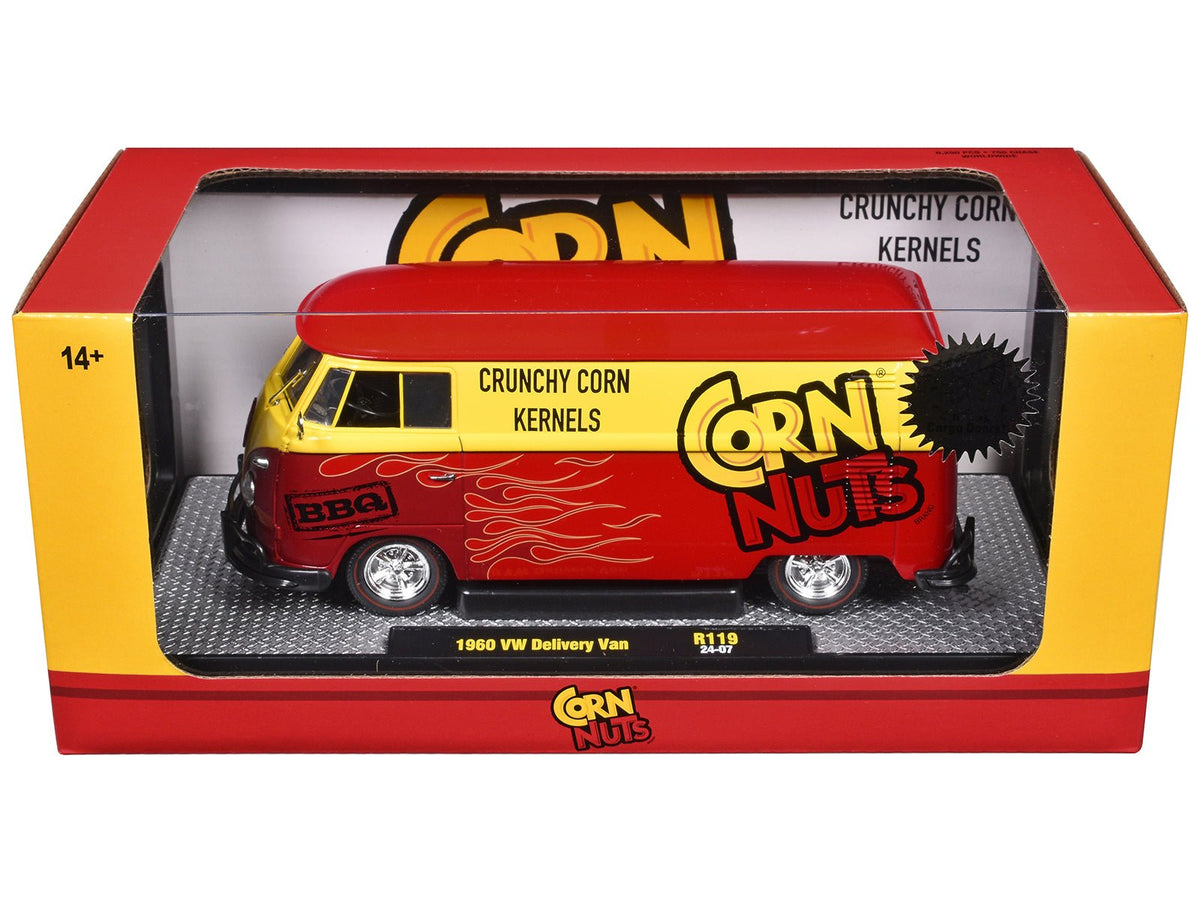 1960 Volkswagen Delivery Van Red and Yellow "Corn Nuts BBQ" Limited Edition to 6250 pieces Worldwide 1/24 Diecast Model Car by M2 Machines-M2-ModelCars.com