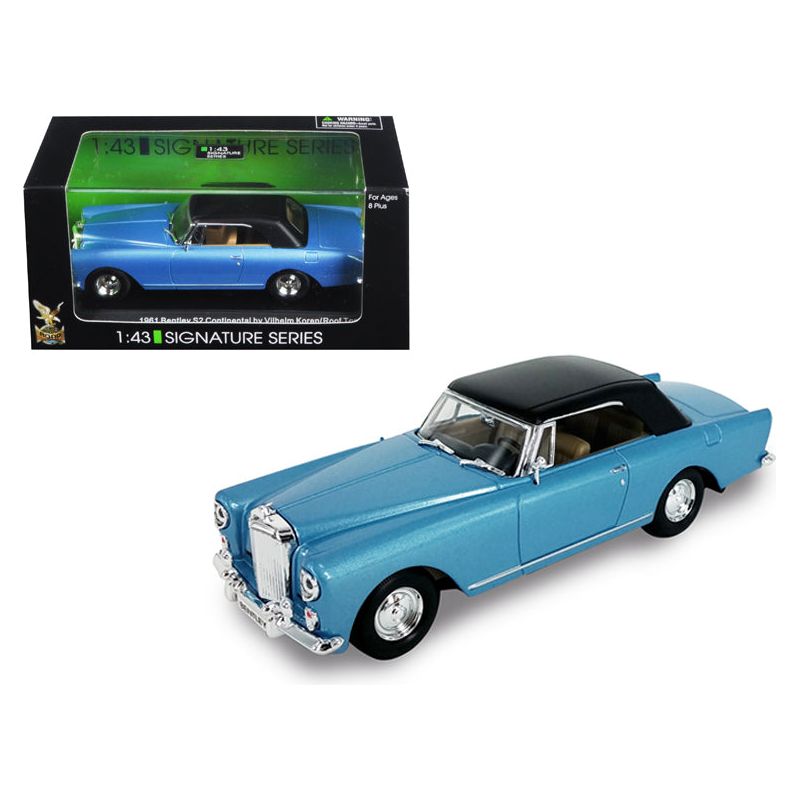1961 Bentley Continental S2 Park Ward Blue 1/43 Diecast Model Car by Road Signature - Road Signature - ModelCars.com