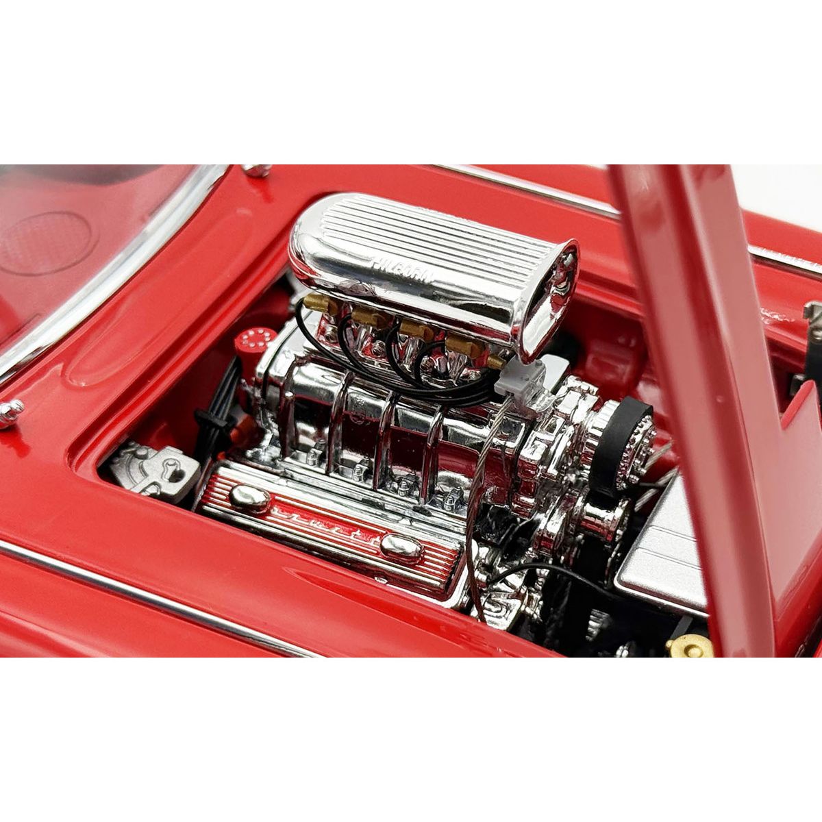 1961 Chevrolet Corvette Gasser Roman Red with Red Interior Limited Edition to 300 pieces Worldwide 1/18 Diecast Model Car by ACME-Acme-ModelCars.com