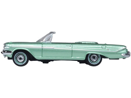 1961 Chevrolet Impala Convertible Arbor Green Metallic with Green Interior 1/87 (HO) Scale Diecast Model Car by Oxford Diecast-Oxford Diecast-ModelCars.com