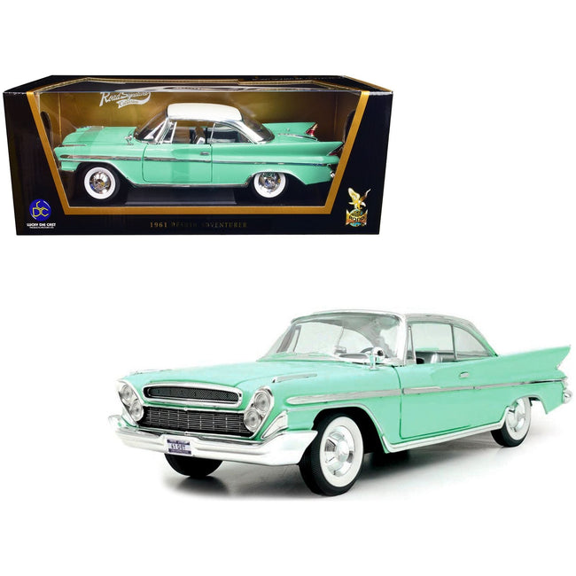 1961 DeSoto Adventurer Light Green with White Top 1/18 Diecast Model Car by Road Signature - Road Signature - ModelCars.com