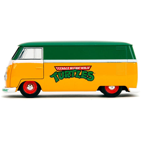 1961 Volkswagen Bus "Teenage Mutant Ninja Turtles" Green and Yellow with White Interior "Hollywood Rides" Series 1/32 Diecast Model Car by Jada - Jada - ModelCars.com