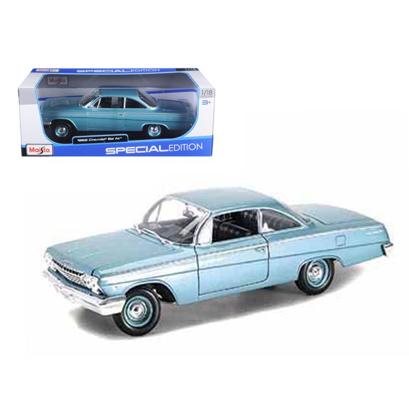 1962 Chevrolet Bel Air Turquoise 1/18 Diecast Model Car by Maisto-Maisto-ModelCars.com