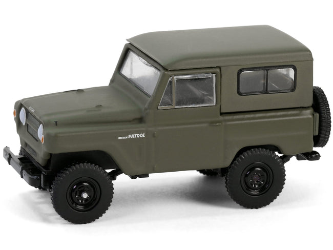 1962 Nissan Patrol Matt Olive Green "All Terrain" Series 16 1/64 Diecast Model Car by Greenlight-Greenlight-ModelCars.com