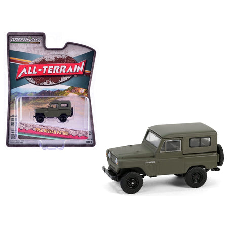 1962 Nissan Patrol Matt Olive Green "All Terrain" Series 16 1/64 Diecast Model Car by Greenlight-Greenlight-ModelCars.com