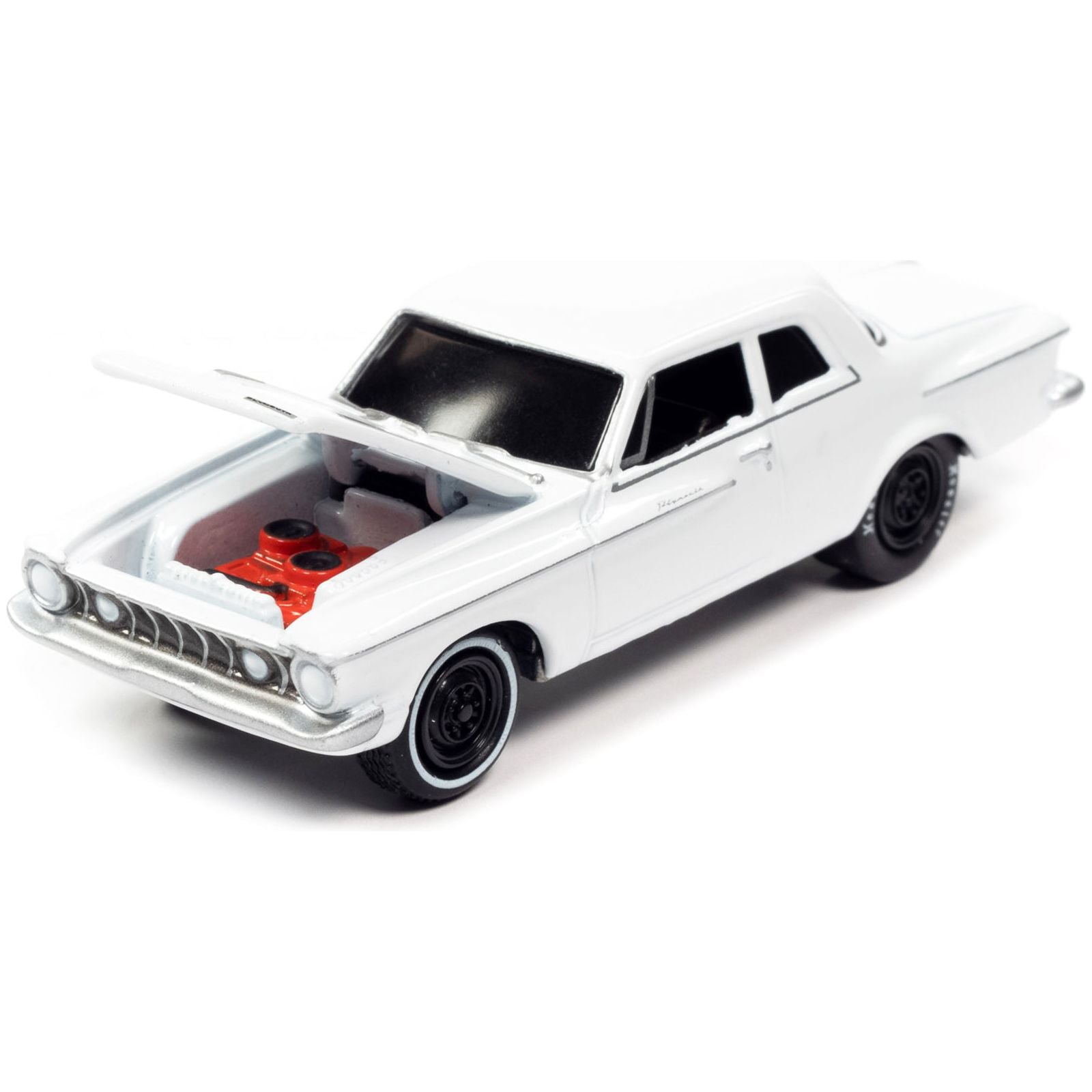 1962 Plymouth Savoy Max Wedge Alpine White "Classic Gold Collection" Series Limited Edition to 11880 pieces Worldwide 1/64 Diecast Model Car by Johnny Lightning - Johnny Lightning - ModelCars.com