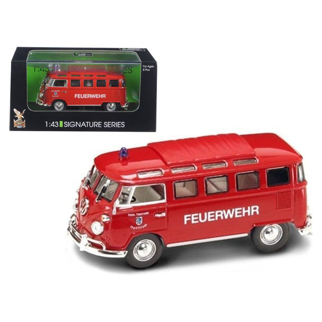 1962 Volkswagen Microbus Police Fire Department 1/43 Diecast Car Model by Road Signature - Road Signature - ModelCars.com
