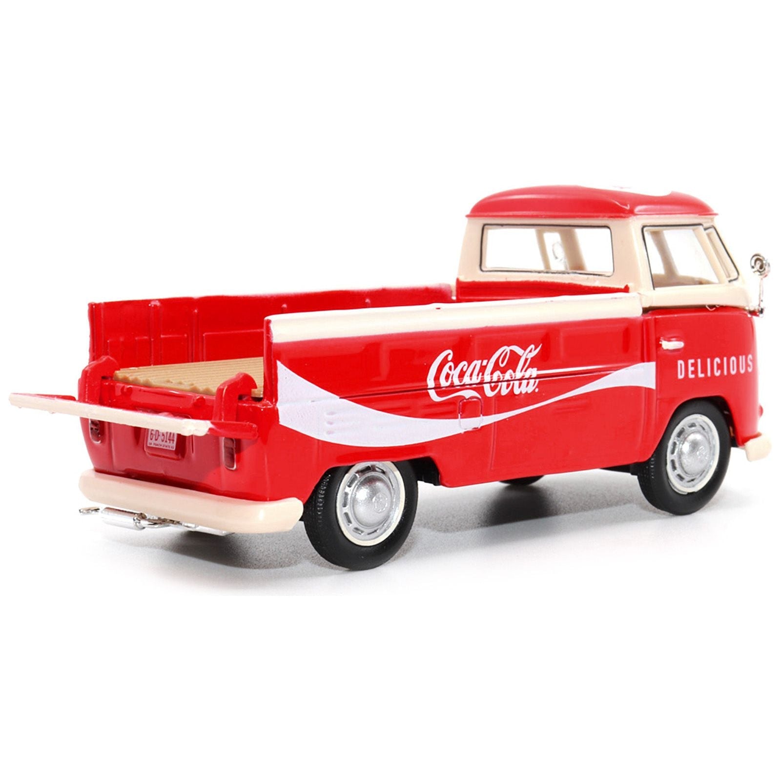 1962 Volkswagen T1 Pickup Truck Red and White "Refreshing Coca - Cola" 1/43 Diecast Model Car by Motor City Classics - Motorcity Classics - ModelCars.com