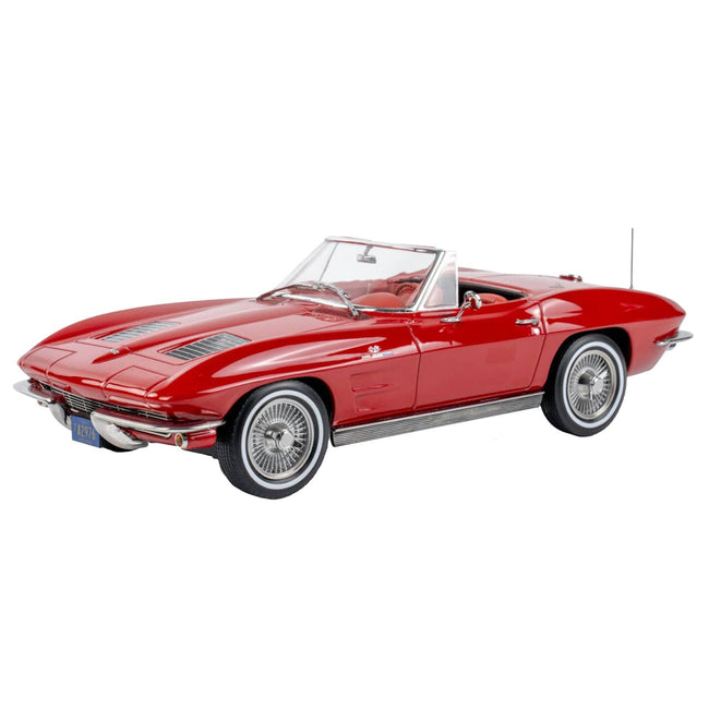 1963 Chevrolet Corvette Stingray Convertible Riverside Red 1/18 Diecast Model Car by Norev-Norev-ModelCars.com