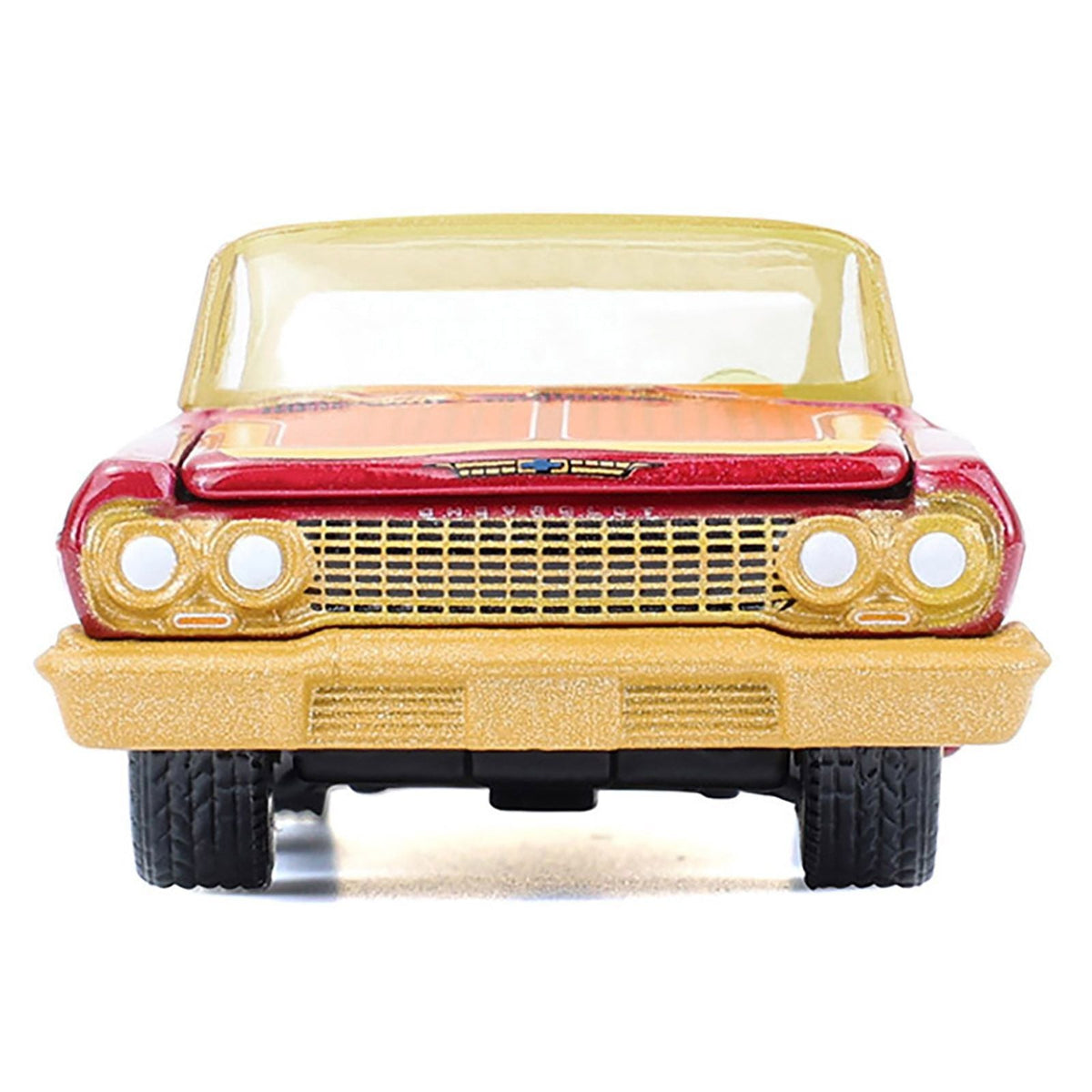 1963 Chevrolet Impala Lowrider "Michael Heralda Special Edition" Red Metallic with Cream Top and Interior with Gold Graphics "Hobby Exclusive" Series 1/64 Diecast Model Car by Greenlight-Greenlight-ModelCars.com