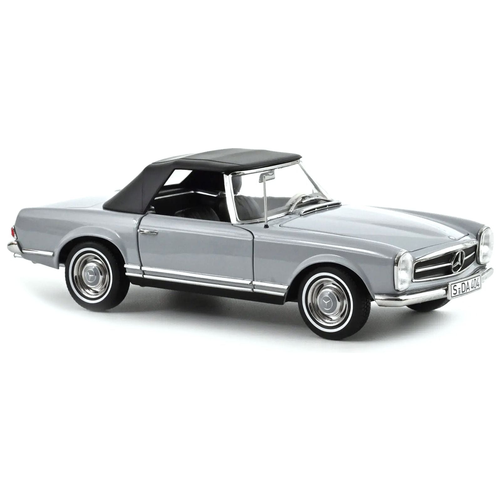 1963 Mercedes - Benz 230 SL Cabriolet Arabian Gray 1/18 Diecast Model Car by Norev - Norev - ModelCars.com