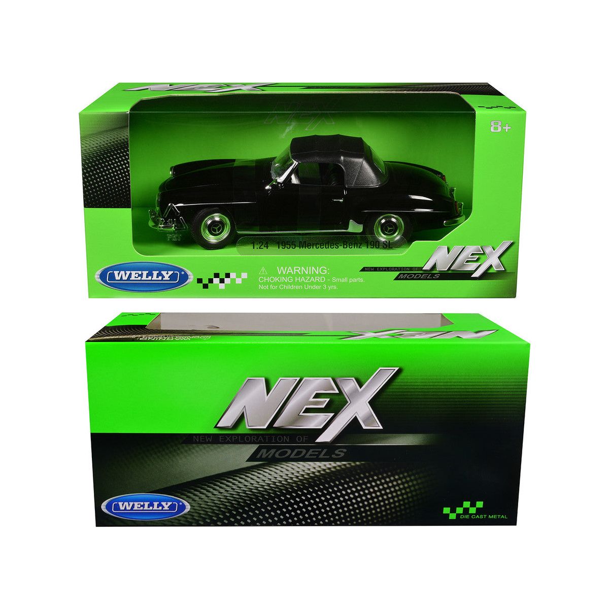 1963 Mercedes-Benz 600 Black "NEX Models" Series 1/24 Diecast Model Car by Welly-Welly-ModelCars.com