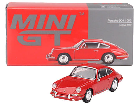 1963 Porsche 901 Signal Red Limited Edition to 4200 pieces Worldwide 1/64 Diecast Model Car by Mini GT-Mini GT-ModelCars.com