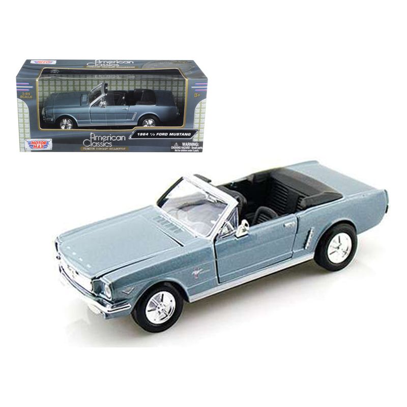 1964 1/2 Ford Mustang Convertible Light Blue 1/24 Diecast Model Car by Motormax - Motormax - ModelCars.com