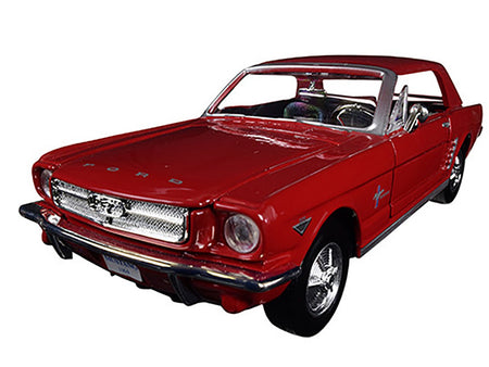 1964 1/2 Ford Mustang Red 1/24 Diecast Model Car by Motormax-Motormax-ModelCars.com