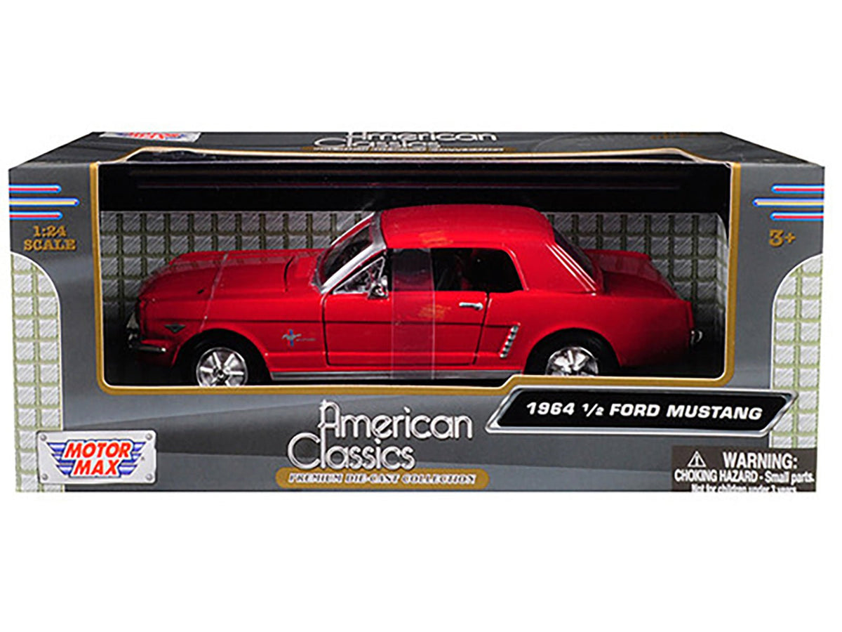 1964 1/2 Ford Mustang Red 1/24 Diecast Model Car by Motormax-Motormax-ModelCars.com