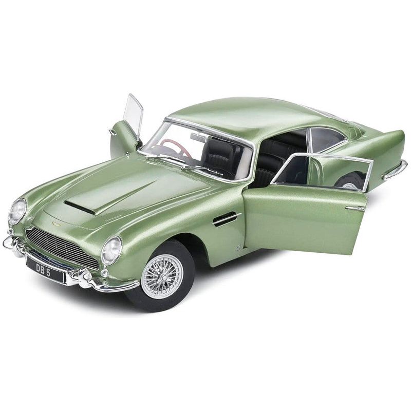 1964 Aston Martin DB5 RHD (Right Hand Drive) Porcelain Green Metallic 1/18 Diecast Model Car by Solido - Solido - ModelCars.com