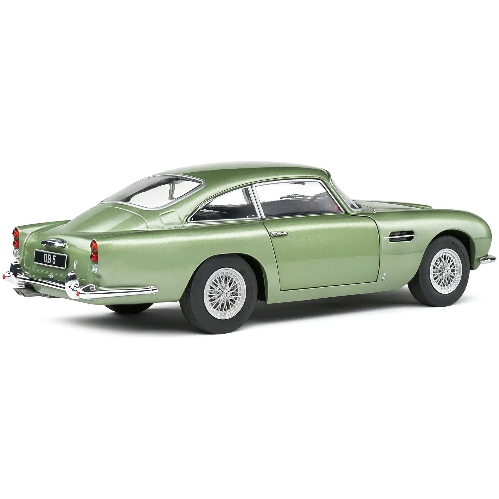 1964 Aston Martin DB5 RHD (Right Hand Drive) Porcelain Green Metallic 1/18 Diecast Model Car by Solido - Solido - ModelCars.com