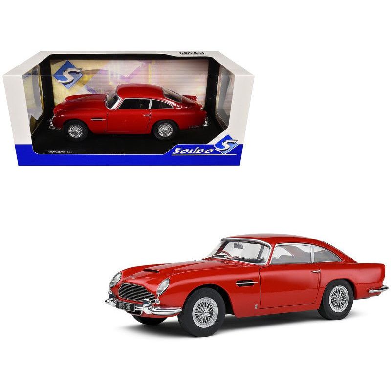 1964 Aston Martin DB5 RHD (Right Hand Drive) Red Metallic 1/18 Diecast Model Car by Solido - Solido - ModelCars.com