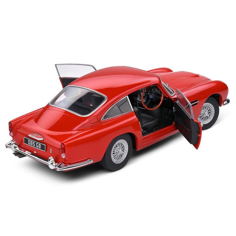 1964 Aston Martin DB5 RHD (Right Hand Drive) Red Metallic 1/18 Diecast Model Car by Solido-Solido-ModelCars.com