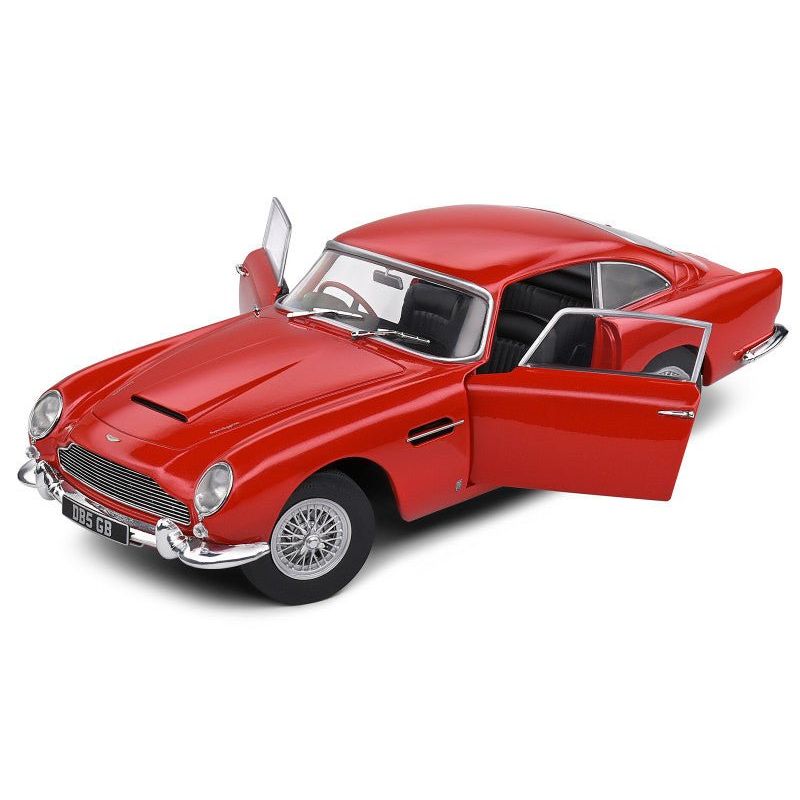 1964 Aston Martin DB5 RHD (Right Hand Drive) Red Metallic 1/18 Diecast Model Car by Solido-Solido-ModelCars.com