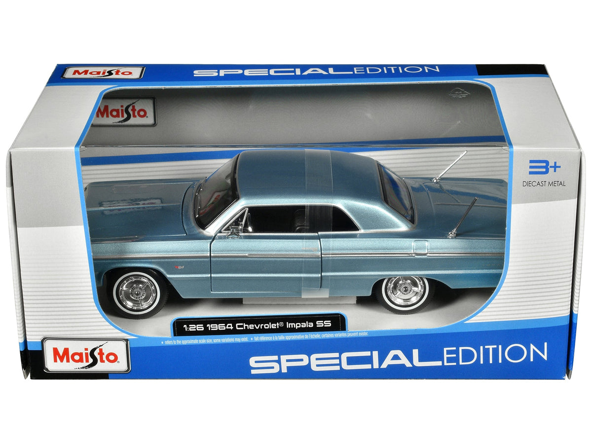 1964 Chevrolet Impala SS Blue Metallic "Special Edition" Series 1/26 Diecast Model Car by Maisto-Maisto-ModelCars.com