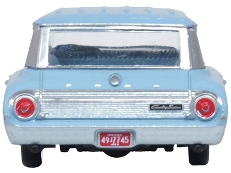 1964 Ford Country Sedan Skylight Blue 1/87 (HO) Scale Diecast Model Car by Oxford Diecast-Oxford Diecast-ModelCars.com