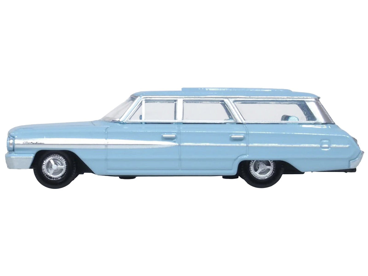1964 Ford Country Sedan Skylight Blue 1/87 (HO) Scale Diecast Model Car by Oxford Diecast-Oxford Diecast-ModelCars.com