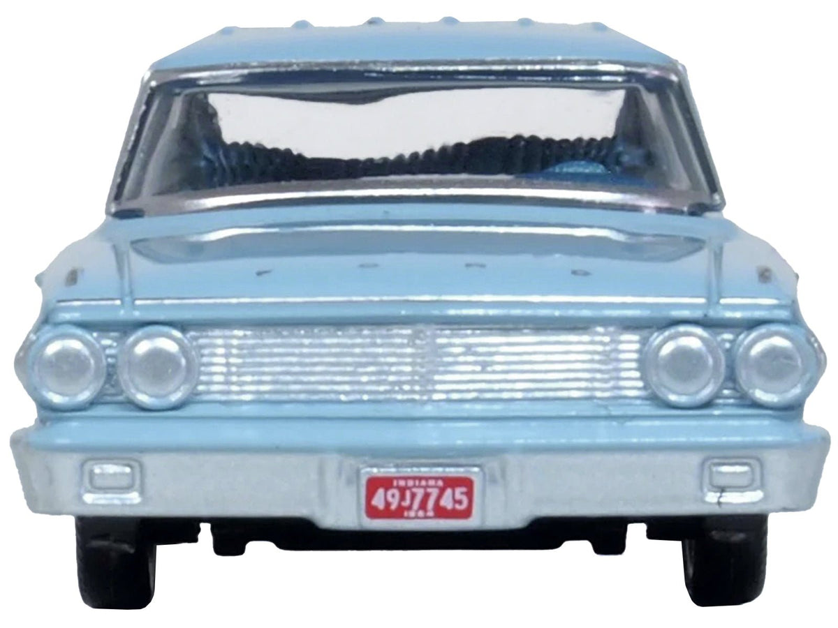 1964 Ford Country Sedan Skylight Blue 1/87 (HO) Scale Diecast Model Car by Oxford Diecast-Oxford Diecast-ModelCars.com