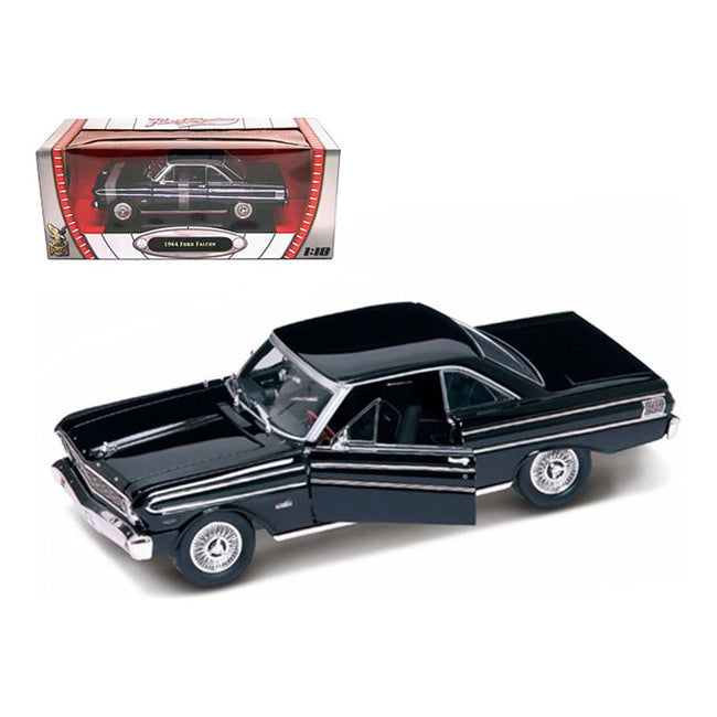 1964 Ford Falcon Diecast Car Model 1/18 Black Die Cast Car by Road Signature - Road Signature - ModelCars.com